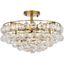 Savannah 18'' Brass and Crystal 5-Light Flush Mount