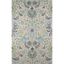 Blue Hand-Tufted Wool Floral Rectangular Rug