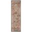 Luxor Ivory and Fuchsia Hand-Knotted Viscose Runner Rug