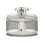 Modern Brushed Nickel LED Semi-Flush Mount with Mesh Shade