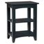 Cottage Charm Black Wood Dual-Shelf End Table