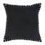 Black Cotton Chunky Whip Stitch Throw Pillow Cover