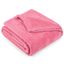 Hot Pink Twin Fleece Throw Blanket with Chevron Pattern