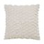 Ivory Textured Cotton Nubby Design Throw Pillow 20" x 20"