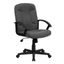 ErgoExec Mid-Back Gray Fabric Swivel Executive Chair with Nylon Arms