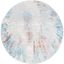 Astral Elegance 59" Round Blue Abstract Synthetic Area Rug