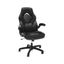 Black Mesh and Bonded Leather Reclining Gaming Chair with Armrests