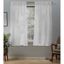 Winter White Sheer Pinch Pleat Linen Look Curtain Panels, 84" Length