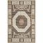 Kenya Ivory and Brown Hand-Knotted Wool Area Rug 5' x 8'