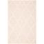 Light Pink and Ivory Hand-Tufted Wool 4' x 6' Area Rug