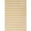 Yellow Ivory Striped Flatweave 5' x 7' Outdoor Rug