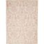 Ivory and Pink Vintage Damask Area Rug