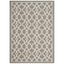 Grey Beige Quatrefoil 5' x 7' Easy-Care Synthetic Area Rug