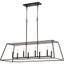 Elegant Gabriel Oiled Bronze 8-Light Linear Pendant with Glass Accents