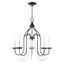 Alessia English Bronze 5-Light Chandelier with Clear Crystal Trim