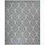 Cream and Blue Medallion Synthetic 8' x 10' Area Rug