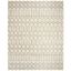 Ivory and Grey Hand Tufted Wool Area Rug, 8' x 10'