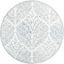 Capri Ivory and Blue Hand-Tufted Wool Round Area Rug