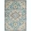 Ivory and Light Blue Floral Medallion Area Rug 3'9" x 5'9"