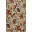 Blue Floral Hand-Knotted Wool 6' x 9' Area Rug