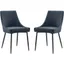 Black Azure Upholstered Metal Side Chair Set