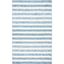 Light Blue and Ivory Striped Synthetic 4' x 6' Area Rug