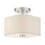 Solstice Brushed Nickel 2-Light LED Semi-Flush Drum Light