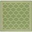 Gray 79" Square Stain-Resistant Synthetic Area Rug