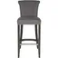 Charcoal Linen Weave 44" Transitional Birch Bar Stool