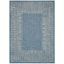 Navy and Grey Rectangular Synthetic Indoor/Outdoor Rug