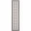 Grey and Ivory Geometric Indoor/Outdoor Runner Rug