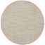 Ivory Beige Round Synthetic Indoor Outdoor Rug, 4 ft