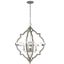 Washed Pine and Chrome 4-Light Farmhouse Island Pendant