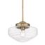 Ingalls 12" Modern Brass Schoolhouse Pendant with Clear Glass Shade