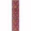 Hand-Knotted Red and Multicolor Cotton Runner Rug