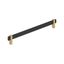 Matte Black and Champagne Bronze 10-inch Modern Bar Pull