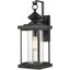 Matte Black and Antique Glass Outdoor Wall Sconce