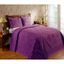 Plum Cotton Reversible King Bedspread Set