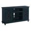 Catalina Blue Transitional 63" TV Stand with Trellis Glass Doors