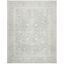 Light Grey and Cream Floral Synthetic 8' x 10' Area Rug