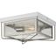 Barlowe Stainless Steel 2-Light Farmhouse Flush Mount Ceiling Light