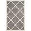 Reversible Hand-Knotted Geometric Gray Synthetic Area Rug 2'6" x 4'