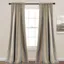 Gray and Beige Polyester Blackout Stripe Window Panels