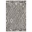 Grey and Black Diamond Pattern Hand-Tufted Wool Runner Rug