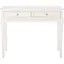 Distressed White French Country 2-Drawer Console Table