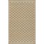 Beige Braided Stripe Handwoven Wool Rug, 6'3" x 9'