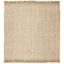 Hand-Knotted Ivory Wool 7' Square Non-Slip Washable Area Rug