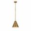 Eaton Rubbed Brass 12" Contemporary Pendant Light