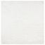 Cozy August Shag White Synthetic 6'7" Square Area Rug