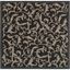 Luxor Elegance 7'10" Square Black and Sand Synthetic Indoor/Outdoor Rug